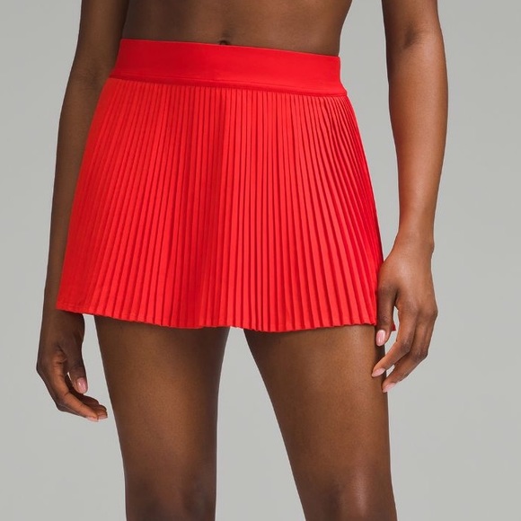 lululemon athletica Dresses & Skirts - NWT Lululemon High Rise Pleated Tennis Skirt Size 4 in Hot Heat Sold Out Color